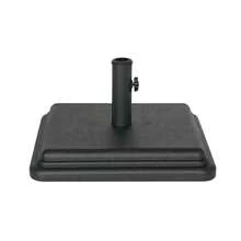 40 Pound Umbrella Base - Weighted Umbrella base For Use With Patio Table Heavy Duty Base- Made in the USA - Negro - Ver 1