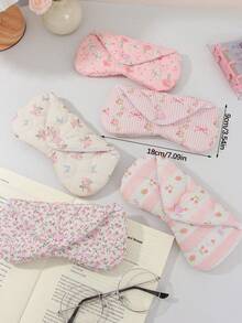 1pc Heart-Shaped Quilted Eyeglasses Case, Women's Glasses Bag, Eyeglasses Box, Eyeglasses Holder, Girls Eyewear Storage Box, Suitable For Travel, Vacation And School, Sunglasses Pouch, Multi-Function Storage Bag, Eyewear Organizer, Jewelry Pouch, Sunglasses Accessories, Designed In Korean INS Style, With Buckle Closure, Perfect For Protecting Sunglasses, Birthday Gift, Friend Gift, Bridesmaid Gift, Back To School Gift, Travel Essential, Dorm Essential - 條紋花 - 查看 6