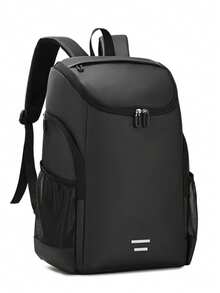 男士极简商务背包，大容量防水笔记本电脑包，通勤旅行休闲背包，耐用防皱学生书包 - A - 查看 4