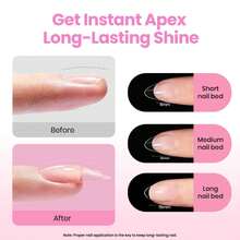 Beetles Tipex Lite Pre-Built Apex Nail Tips Kit, Stiletto Medium, With Tipex Nail Glue,  All-In-One Gel Nail Kit - Tipex Lite-almond Medium 192pcs Kit - View 3