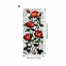 1/5片精緻彩色玻璃花窗貼膜，彩虹稜鏡靜電吸附隱私膜，具備防紫外線與隔熱功能，適用於門窗與居家裝飾 - 彩色 - 查看 13