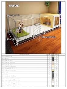 小型宠物笼别墅，带可拆卸托盘，室内犬笼，适合博美犬、柯基犬、泰迪熊犬等小型犬，也适合迷你兔、幼犬、小型动物。 - 拼接款 - 查看 15