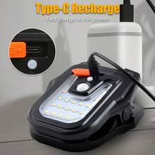 1pc Rechargeable LED Solar Garden Lights With Clip 4 Light Mode Sensor Lamp For Courtyard Garden Fence Wall Camping - Style a - View 11