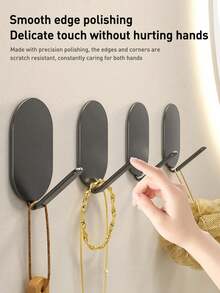 5个强力粘钩，无需钻孔，适用于厨房、浴室、卧室，可悬挂毛巾、外套、钥匙、包包等。 - 彩色 - 查看 4