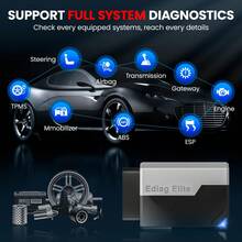 KINGBOLEN Ediag Elite OBD2 扫描仪，双向测试扫描仪，全系统诊断工具，适用于 iOS 和 Android 系统，支持 15 种以上的热重置功能，CANFD 协议，FCA 自动认证，终身更新，无需订阅。 - 灰色 - 查看 4