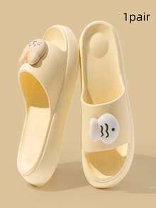 1 Pair New Cute Cat & Fish Design Beach Slippers, Summer EVA Non-Slip Lightweight Durable Slippers For Women - Women's Slippers - View 33