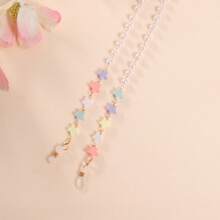 1 Piece Heart-Shaped Faux Pearl Pendant Glasses Chain, Anti-Slip And Anti-Loss Sunglasses And Reading Glasses Lanyard, Mask And Glasses Strap, Glasses Holder [Huang Yunying] - 白色 - 查看 9