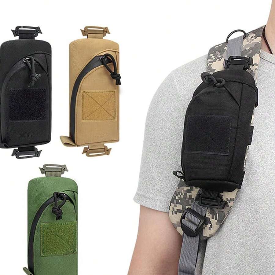 1 túi đựng phụ kiện MOLLE chiến thuật - Túi đựng dụng cụ EDC nhỏ gọn, có dây đeo điều chỉnh và bảng gắn phụ kiện, chất liệu nylon chống thấm nước, thích hợp cho hoạt động ngoài trời như đi bộ đường dài, cắm trại và mang theo hàng ngày. - Nhiều màu - Xem 1