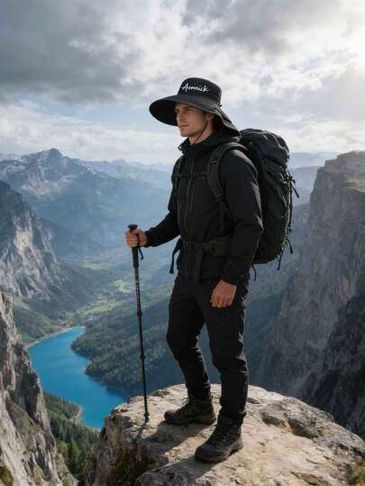 1 pieza Sombrero de sol con estampado de letra de unicolor, de poliéster transpirable con protección UV, adecuado para senderismo, camping y viajes al aire libre, gran regalo para familiares, amigos, novio/novia, adecuado para Navidad, Día de la Madre, Día del Padre, Día del Maestro, Cumpleaños