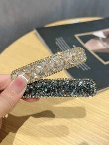 1件裝閃亮水鑽髮夾，適合女性優雅瀏海與側髮，時尚髮飾，專屬華麗髮飾，適用派對與婚禮，完美適合作為特殊場合的頭部裝飾 - 彩色 - 查看 3