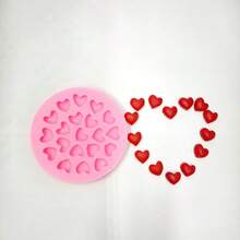 20孔心形硅胶模具，适用于蜡烛、香薰蜡烛、石膏工艺品 - 粉紅色 - 查看 3