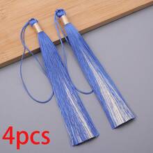 4pcs/Pack Dual-Color Tassel Pendant, Contrast Color Design, Bag/Key Chain Decor, DIY Craft Accessory, Clothing/Home Decor, Bookmark Making Tassel - Tassel - View 16