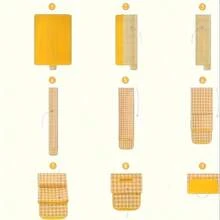 防沙野餐墊 - 黃色與白色格紋設計搭配橘色邊緣 - 可折疊、耐用不織布，適合露營、徒步旅行和戶外活動 - 露營必需品 | 格紋圖案 | 耐用帆布 - 彩色 - 查看 12