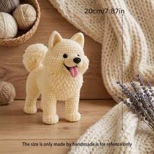 1pc Smiling Samoyed Crochet Kit, DIY Handmade For Adults (Not Finished Product) - Beginner Crochet Set Includes All Materials, Step-By-Step Video Tutorials And Basic English Instructions. Let This "Smiling Angel" Plush Companion Come To Life - Whether Decorating Your Windowsill Or Gifting To A Dog Lover, It Conveys A Warm, Sunny Handmade Sentiment. - DIY Craft Kit - View 3