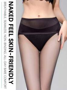 New Arrival Spring/Summer Ultra-Thin Stockings, Sexy Mesh Waistband Pantyhose, High Transparency Black Tights - Multicolor - View 4