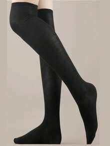 1 Pair Of Sexy Thin Bow Knee Socks - Bow Decorative Knee Socks, Fashionable Versatile Women's Socks, Suitable For Christmas Party Decoration, Stage Performance, Cosplay, Events & Parties, Y2K - 白色 - 查看 3