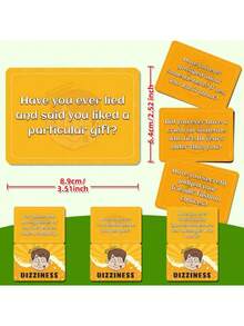 50pcs Creative Bright Yellow Table Game Cards, Atmosphere Booster For Adult Gatherings And Team Building - Multicolor - View 4