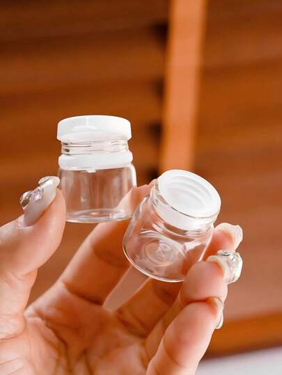 3/5 piezas, Botellas de vidrio portátiles y pequeñas para separar cremas faciales, muestras, cremas para ojos, líquidos de maquillaje, productos de cuidado de la piel para viajes, botellas vacías