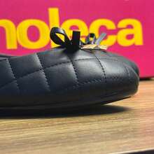 Sapatilha Feminina Casual Acabamento em Costura Confortável e Elegante Moleca Original - Preto - Visão 4
