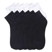 12 Pairs Cotton Cushion Quarter Socks With Arch Support Cotton Blend Athletic Sports Workout Running Socks Comfort Cozy Sweat-Absorbing Anti-Slip Comfy Value Pack - 四分之一混合 - 查看 1