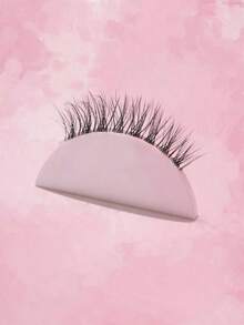 7对自然长卷3D蓬松透明交叉假睫毛，适合日常/约会/度假/派对/聚会/婚礼/女神妆容 - 黑色 - 查看 5