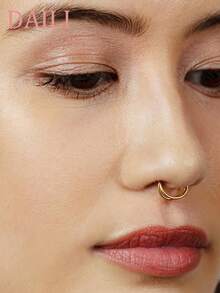 DAILI 6pcs/Set Nose Ring Minimalist Double Nose Ring For Single Piercing For Women For Body Decoration - 3 Pairs Of Double Nose Rings - View 6
