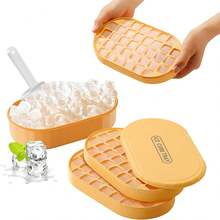 Yellow 72-Cube Ice Tray With Ice Scoop & Storage Box Set - Yellow - View 4