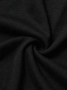 QUNGIGU Áo croptop nữ gợi cảm cổ lệch, viền ren đen, kiểu dáng thanh lịch hở vai, thích hợp cho đi chơi, hẹn hò, dự tiệc. - màu đen - Xem 8