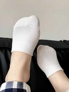 5 đôi tất nữ hở ngón kiểu thuyền, tất cổ thấp, không lộ gót, chống trơn trượt, thích hợp cho giày cao gót và dép, tất lưới thoáng khí mùa hè. - Nhiều màu - Xem 3
