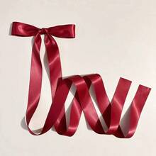 1pc Women's Minimalist Versatile Extra Long Bowknot Ribbon Hair Clip - Multicolor - View 10