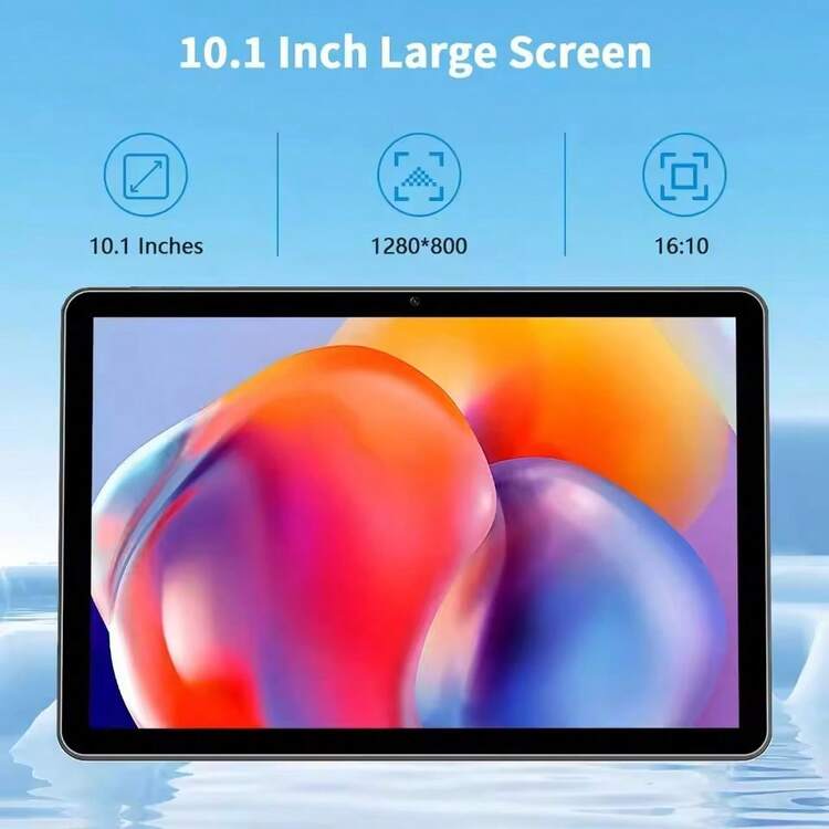 Qetupa Android 15 タブレットPC、10.1インチディスプレイ、4GB RAM