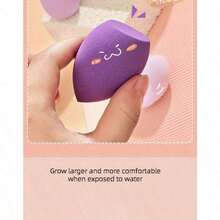 Dual-Use Makeup Sponge Egg, Water-Activated Cosmetic Blender For Dry & Wet Application, Flexible Texture For Even Foundation Coverage,Cheap,Valentine's Day,Cheap Items,Travel,Travel Essential,Room Decor,Valentine's Gift,Cheap Stuff,Room,1 Dollar Items,Vacation Essentials,Gifts For Women,Bedroom,Valentine,99 Cent - 4pcs - View 4