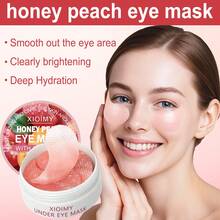 Xioimy 60片桃胶胶原蛋白压纹眼膜，富含烟酰胺和透明质酸钠，抚平细纹、紧致肌肤、保湿滋润，适合所有肤质，眼部护理 - 數量 - 查看 6