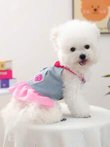 PETCIRCLE 宠物连衣裙一件装，狗狗春夏新款服装，小型犬公主休闲连衣裙 - 时尚连衣裙 - 彩色 - 查看 3