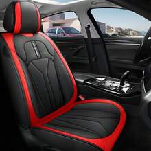 [General Pu Leather Car Seat Cover Skin Friendly Anti-Wrinkle Full Model Fit] Fashion Sports Wind Design Car /SUV/ Pickup General High-End Gift Seat Cover Waterproof, Non-Slip Easy Installation - Multicolor - View 13