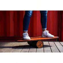 tabla de equilibrio - entrenador de equilibrio, entrenador de estabilidad, core, uso sobre losa, no resbala. BOB BOARD NATURAL (Roller 12, Flat, Natural) - por defecto - Ver 7
