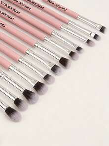 Princess Rose 12PCS Pink Makeup Brush Set – Includes Smudge Brush, Lip Brush, Concealer Brush, Large Eyeshadow Brush, Medium Eyeshadow Brush, Detail Eyeshadow Brush, Eyebrow Brush, Eyebrow Comb, Small Eyeshadow Brush, Made Of Soft Fiber, Skin-Friendly & Easy To Apply - Pink - View 7