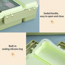 Hộp cơm trưa Bento dành cho người lớn, kèm dụng cụ ăn uống, an toàn khi sử dụng trong máy rửa chén và lò nướng, chống rò rỉ, có thể xếp chồng lên nhau, hộp đựng cơm trưa tiện dụng cho công sở, dã ngoại và trường học. - Nhiều màu - Xem 3