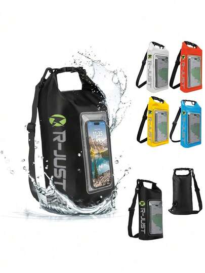 1个防水单肩包，干袋，防水手机袋，适合徒步旅行、雨天、冲浪、皮划艇、滑雪、运动和户外活动，旅行必备品