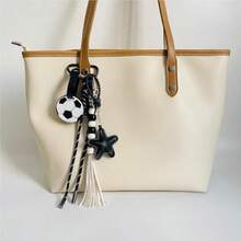 QTMY Cute Star Football Beaded Rope Braided Keychain Bag Charms For Handbag Purse Backpack Accessories For Bogg Bag720 - như hình - Xem 6