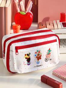 1pc Cute Stationery Pouch High Appearance Pencil Case, 9-Layer Large Capacity Pencil Bag, Built-In Mesh Pen Holder, Transparent Front Pocket For Primary School Students,Teenagers And Girls - Multicolor - View 11