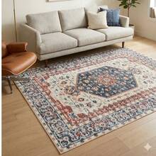 Modern Boho Ethno Print Non-Slip Carpet for Living Room, Bedroom & Minimalist Home Decor ,Vintage Ethno SRug 80x200 cm, 80x300 cm,100x200 cm, 120x180 cm - 彩色 - 查看 2