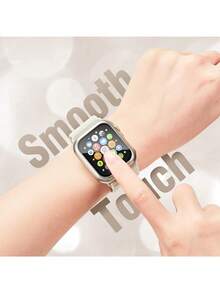 2-In-1 Nylon Sports Watch Band And Case, Compatible With Apple Watch 40mm, 41mm, 42mm, 44mm, 45mm, 46mm, And 49mm. Soft, Breathable, Elastic Sports Watch Band. Shock-Resistant, Scratch-Resistant PC And Tempered Glass 2-In-1 Watch Case. Compatible With Apple Watch Ultra/11/10/9/8/7/6/5/4/SE For Men And Women. Easy To Wear, Sensitive Touch - Starlight - View 5
