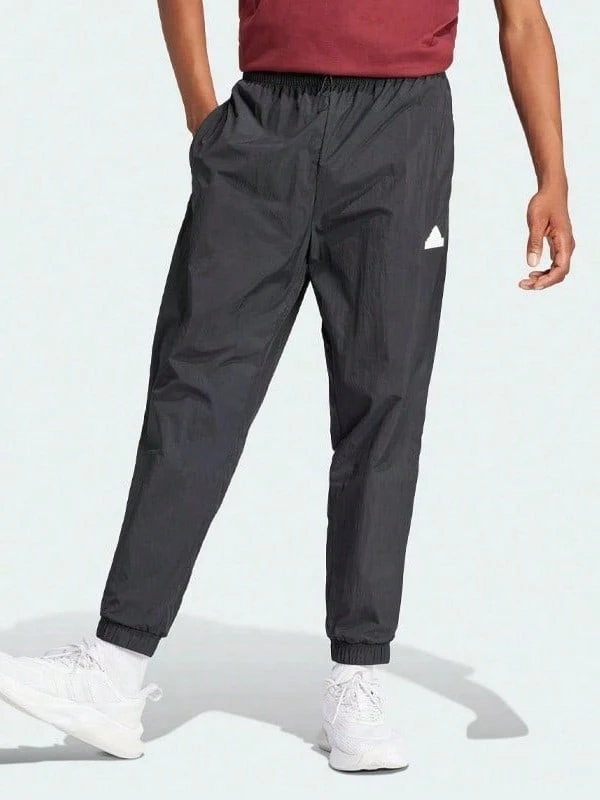 Pantalones casuales de pierna entallada para hombres Adidas, de uso dual para exteriores y transporte, pantalones cargo resistentes al viento y transpirables - Negro - Ver 1