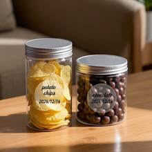 Transparent Round/Square Thermal Label Paper, Specifications: Round 50*50Mm (150 Sheets Per Roll), 40*30Mm (230 Sheets Per Roll), Transparent Unprinted Stickers - View 5