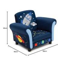 Delta Space Adventures - Silla tapizada para niños Color Azul - Azul - Ver 3