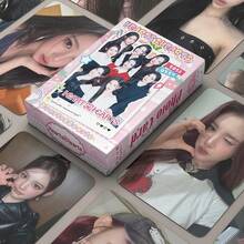 50张Hearts2Hearts Lomo卡 - K-Pop女团小卡，《The Chase》专辑和《RUDE!》歌曲主题，JIWOO/CARMEN/YUHA/STELLA/JUUN/A-NA/IAN/YE-ON全员合集，2026粉色礼盒粉丝周边 - 彩色 - 查看 8
