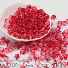 20 hạt cườm thủy tinh hình quả dâu tây dễ thương, hạt đệm dùng để làm đồ trang sức DIY, vòng cổ, vòng tay. - tự làm lấy - Xem 11