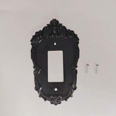 Panel decorativo con marco tallado para enchufes y interruptores de estilo gótico y elegante para decoración de pared de hogar con estilo retro y exquisito
