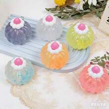 1pc Jelly Texture Mini Cake Squishy Toy, TPR Elastic Squeeze Stress Relief Toy, Ultimate Relaxation Tool For Adults - Multicolor - View 9